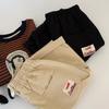 Pantalones Casuales Negros Estilo Coreano para Niños, Nuevo Modelo Otoño 2025, Pantalones Largos de Algodón Puro para Niños para Primavera y Otoño, Modernos y de Corte Holgado