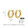 Aros de Oreja de Moda Transfronterizos al por Mayor en Stock para Mujer, Acero de Titanio, Lujo Ligero, Sensación de Alta Gama, Estilo Europeo y Americano, Estilo Ins, No se Desvanecen
