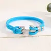 Pulsera de Cuerda Ajustable Tejida a Mano Estilo Milán con Ancla Nueva de Acero Inoxidable Transfronteriza Europea y Americana Pulsera de Cuerda para Mano Ajustable Pulsera de Joyería para Hombres y Mujeres