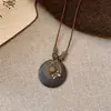 Nova Corrente Longa Pingente Estilo Chinês para Mulheres Corrente de Suéter Estilo Étnico Retrô Corrente de Clavícula Nicho Acessórios Boêmios