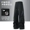 Pantalones Softshell para Senderismo de Montaña para Mujer, Resistentes al Viento e Impermeables para Exteriores, Pantalones de Esquí para Hombre, Pierna Recta, Desmontables, Dos Piezas, Pantalones Paracaidistas 26