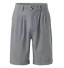 2026 Verano Nuevo Transfronterizo Hombres Color Sólido Sueltos Algodón Lino Pantalones Cortos Talla Grande Moda Casual Playa Rectos