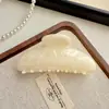 Textura de Tinta Elegante de Alta Qualidade Grampo de Cabelo Grampo para a Parte de Trás da Cabeça Volume Grande de Cabelo Feminino Presilha Tubarão Acessórios de Cabelo