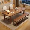 Mesa de tablero grande de madera maciza para el hogar, sala de estar, escritorio largo, escritorio simple, mesa de trabajo, mesa de lectura y aprendizaje para varias personas
