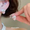 Hermosos Aretes de Flor con Goteo de Aceite y Circonita, Estilo Bosque, Frescos, Modernos, Dulces, Versátiles, Lujo Ligero, Aretes de Gama Alta