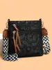 Bolso de Hombro Retro Estampado de Nicho para Mujer Transfronterizo, Bolso Tote de Gran Capacidad para Viajes, Nuevo Bolso de Hombro de Moda