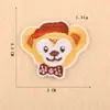 Etiqueta de bordado computador acessórios de vestuário animal de desenho animado fofo coelho macaco patch bordado autoadesivo transfronteiriço tecido bordado