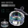 Copo de Cristal com Tampa para Nail Art Modelo Novo Transfronteiriço, Copo de Cristal com Formato Especial, Copo Octogonal Especificamente Projetado para Segurar Líquido de Cristal para Nail Art