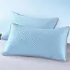 Funda de almohada de frijol de hielo de una pieza, funda de almohada de seda de hielo de frijol refrescante, juego de dos, funda de almohada tamaño adulto, lavable a máquina, tapete de almohada de verano