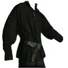 Ropa medieval europea y americana para hombre con cuello alto retro, tiras, top holgado AU3822, ropa de actuación