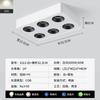 Foco Downlight Ultradelgado para Sala de Estar sin Luz Principal, Antideslumbrante, Espectro Completo, Foco de Cuatro Cabezales de Montaje Superficial, Luz de Techo para Dormitorio 495L