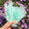 Directo de fábrica diy hecho a mano pluma plana pluma de pavo pieza grande para la cabeza máscara de plumas material decorativo para ropa