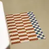 Estilo Ins Cuadros Rayados Coreanos Alfombrillas para Piso de Baño Alfombrillas Absorbentes para Pies de Hogar Resistentes a Manchas y al Desgaste Alfombras para Sala de Estar