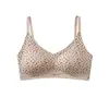 Ropa Interior Sexy sin Costuras con Estampado de Leopardo Transfronteriza para Mujer, Soporte Suave para Pechos Pequeños, Push-Up, Sin Varillas, Estilo Delgado Sujetador para Mujer