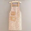 Delantal de Cocina para el Hogar Fresco y Sencillo Ropa Transpirable Resistente a las Manchas Nueva Ropa Exterior Bata Ropa Protectora Overol de Lona para Adultos