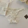 Bragas de Encaje Sexys para Mujer Lujo Ligero Francés Diseño Sutil Anillo de Corazón Hueco Puro Deseo Transpirables de Tiro Bajo Tanga para Mujer