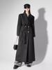 Traje Lana de Camello Alashan Abrigo de Cachemir Doble Cara Chaqueta de Lana para Mujer 23A0376 Otoño Solapa Grande Estilo de Longitud Media