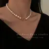 2026 Nueva Cadena de Clavícula de Moda Lujo Ligero Diseño de Nicho Estilo Ins Cadena para el Cuello CD Collar Vintage de Perlas para Mujeres