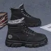 Botas Martin para hombre, nueva colección otoño/invierno 2026, forradas de felpa, cálidas, botas de nieve, de caña alta, suela gruesa, antideslizantes, botas de trabajo, X198-1
