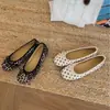 Zapatos Planos, Zapatos Bajos de Punta Redonda, Zapatos Planos con Lazo de Puntos, Zapatos de Ballet, Elegantes Zapatos de Princesa, Zapatos Escotados para Mujer