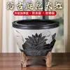 Acuario de Cerámica de Alta Temperatura Jingdezhen, Maceta Grande para Nenúfares, Cuenco para Lotos, Tanque de Agua, Tanque para Tortugas, Macetas de Jardín para Plantas de Palo de Hierro