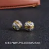 Contas de Barril de Liga Prata de Xizang Joias Bicolor Materiais para DIY Contas de Buda Pulseira Contas de Barril de Transferência Nuvem Mantra de Seis Caracteres Contas Espaçadoras