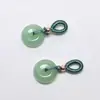 Colgante Hebilla de Paz de Ágata Roja Natural, Hebilla de Jade Calcedonia Gelatina de Lichi, Accesorio de Cuenta Colgante de Jade para Pulsera DIY Pequeña