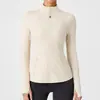 Chaqueta de yoga de otoño e invierno europea y americana, nueva ropa deportiva de fitness, chaqueta deportiva ajustada con cremallera y cuello alto, OEM personalizado