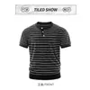 Camiseta de rayas de manga corta para hombre, Camisa polo de manga media estilo Old Money, Suéter nuevo de verano retro japonés moderno