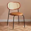 Silla de comedor para uso doméstico, silla apilable de ratán, silla exterior de lujo ligero, silla de ocio con respaldo, taburete vintage, silla para casa de huéspedes restaurante