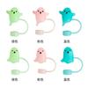 Tapas Luminosas de Silicona para Popotes de Halloween, Forma de Fantasma Luminoso, Tapones Resistentes al Calor y al Polvo, Silicona de Grado Alimenticio, Sin Olor