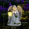 Lanterna Solar Mais Vendida na Amazon Enfeite de Anjo Decoração para Paisagismo de Pátio e Jardim Artesanato Luz Noturna