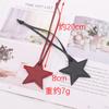 Llavero con colgante de estrella de cinco puntas de alta calidad de cuero de doble capa de doble cara en 13 colores en stock, accesorios para bolsos, venta al por mayor