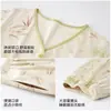 Pijama de Algodón Puro para Mujer Primavera Otoño Moda Casual Cárdigan Manga Larga Tallas Grandes Delgado Se Puede Usar Afuera Madre de Mediana Edad Ropa para el Hogar