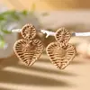 Pendientes de Aro Exagerados Únicos de Rafia, Pendientes Largos Estilo Vacaciones, Joyería Transfronteriza de Primavera, Venta al por Mayor de Pendientes
