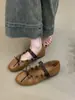 Zapatos chic para mujer 2026 nuevo estilo retro coreano nicho plisados punta redonda lazo bailarinas bajas
