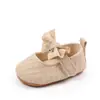 Sapatos de Bebê Simples, Novo Estilo, Cor Sólida, Laço, Velcro, Sapatos Antiderrapantes para Crianças Pequenas
