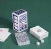Cartas de Mahjong Portáteis, Totalmente Plástico, À Prova d'Água, Anti-Dobra, Adequado para Dormitório e Uso Doméstico, Cartas de Mahjong Silenciosas, Jogo de Tabuleiro Durável