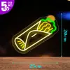 Luz de Neón LED Hamburguesa de Amazon Decoración de Pared Personalizada para Cafetería Luz Ambiental Restaurante Papas Fritas Hot Dog Luz LED