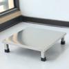 Estante de almacenamiento de acero inoxidable cojín de superficie de tablero estante alto estante para cubetas con aislamiento elevado estante alto para ollas base de mesa para gabinete de desinfección