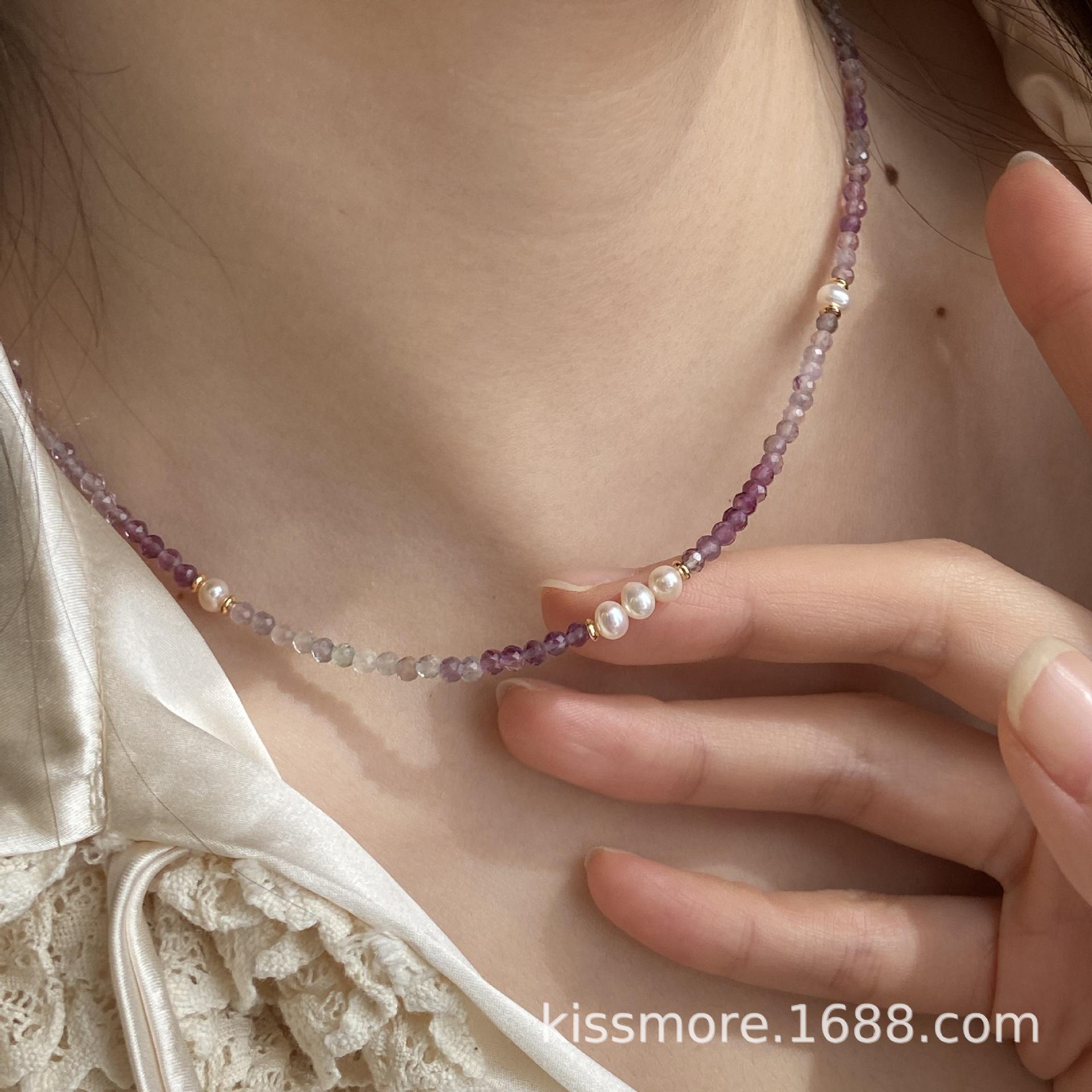 小颗紫色萤石间隔珍珠项链16.jpg