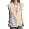 Chaleco de Malla de Seda de Hielo de Secado Rápido para Hombre, Camiseta sin Mangas de Patchwork Desestructurado Estilo Americano de Verano, Camiseta sin Mangas Deportiva para Gimnasio