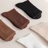 Medias Desechables para Mujer Calcetines de Media Pantorrilla Absorbentes de Sudor Color Sólido Calcetines Largos Calcetines Deportivos Anti-Olor Calcetines con Rayas y Volantes Modernos