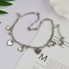 Pingente Retrô Europeu e Americano Multicamadas Pulseira de Casal Vento Contas Redondas Amor Mulheres Vento Frio Senso de Design de Nicho Tendência Luxo Leve