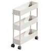 Estante de almacenamiento para baño, estante de almacenamiento para huecos detrás de la puerta, estante de almacenamiento ultradelgado, estante organizador multicapa para el baño, carrito pequeño