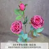 Flores Artificiales de Alta Calidad para Decoración de Salones de Bodas, Decoración Exterior, Flores Artificiales de Rosa Corolla de 3 Cabezas, Transfronterizo