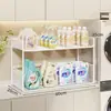 Estante de almacenamiento para encimera de lavadero de balcón, estante de almacenamiento para detergente para ropa junto a la lavadora, estante multifuncional de capas para el hogar para la sala de estar