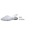 Sandalias Cerradas para Mujer Talla Grande para Exportación, Nuevo Estilo Verano 2026, Sandalias Planas de Malla Colorida con Punta y Sin Talón, Talla 43
