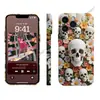 Funda de Película Estilo Oscuro de Halloween con Calavera Floral para iPhone 17 Pro Max, Película Ligera de Cobertura Total