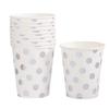 Venta de liquidación: Paquete de 10 Vasos de Papel Desechables Dorados con Estrellas Impresas para Decoraciones de Fiesta de Cumpleaños y Artículos para Fiestas